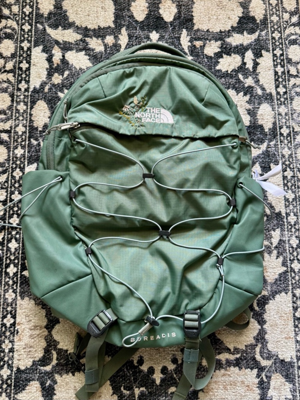 The North Face Women’s Borealis Computer Laptop Backpack Pre Owned Floral Moss
